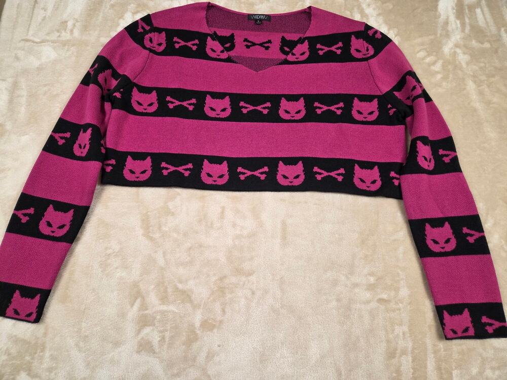 Dolls Kill Widow Cropped Sweater
